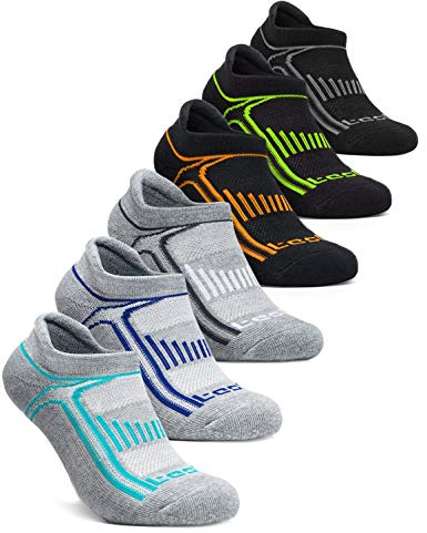 Tesla 6-Pairs Comfort Socks No-Show Cushioned Mesh MZS Series