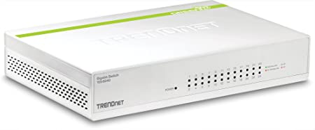 TRENDnet 24-Port Gigabit GREENnet Switch, QoS, 48 Gbps Switching Fabric, Fanless, Plug & Play, Half & Full Duplex, TEG-S24D,White