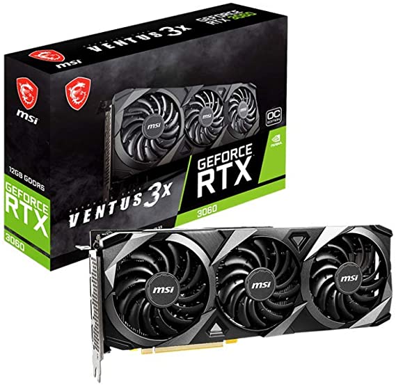 MSI GeForce RTX 3060 Ventus 3X 12G OC GGDR6 PCI Express 4.0 Video Card RTX 3060 Ventus 3X 12G OC