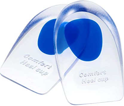 Gel Heel Cups Heel Inserts Silicone Gel Heel Pads Plantar Fasciitis Inserts for Bone Spurs Pain Relief, Sore Heel Pain and Foot Care