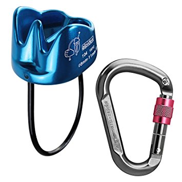 ALPIDEX Belay device SILENOS blue   HMS Carabiner TROJA