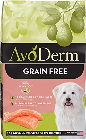 AvoDerm Natural All Life Stages Dry & Wet Dog Food, Grain Free, Salmon & Vegetables Recipe