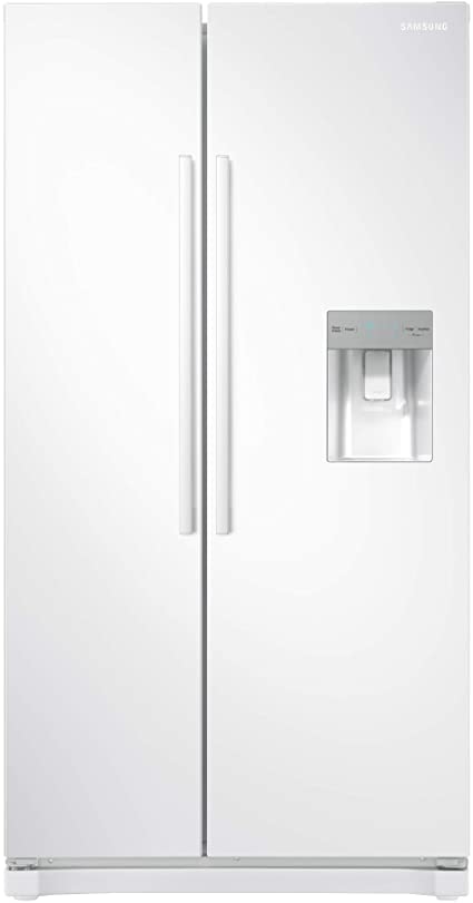 Samsung RS52N3313WW Freestanding American Fridge Freezer with Digital Inverter Technology, Water Dispenser, 520 Litre, 91 cm wide, White