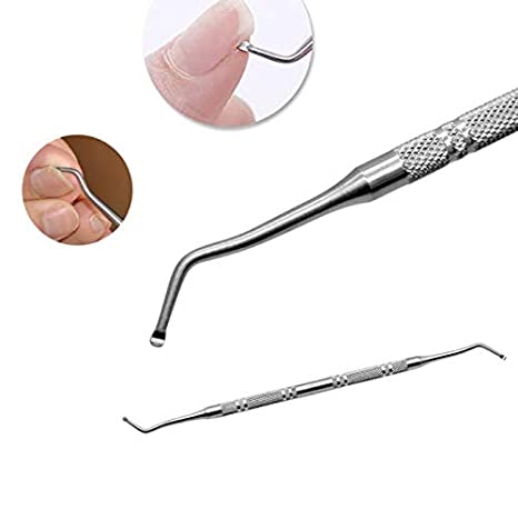 DNHCLL Stainless Steel Armor Remover Paronychia Cuticle Pedicure Double Head Nail Groove Scoop Tick Orthodontic Nail Toenail Toenail Pick Tool, Remove Dirt From Your Nails