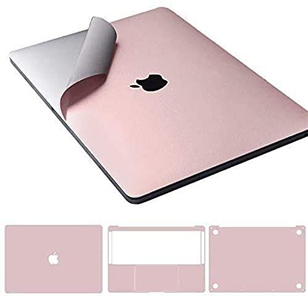 Premium 5-in-1 MacBook Full Body 3M Protective Skin Decals Stickers for MacBook Pro 13 Inch with Touch Bar (Model Number A2251, 2020 Released) - Rose Pink