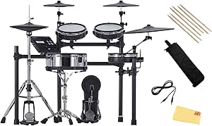 Roland Generation 2 V-Drums TD-27KV2S Electronic Drum Set Bundle with Drumstick Bag, 3.5mm Audio Cable, 3 Pairs of Drumsticks, and Austin Bazaar Polishing Cloth