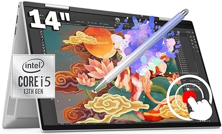 HP Pavilion x360 14" 2-in-1 Laptop - FHD IPS Touchscreen - Intel Core i5-1235U(&gt;i7-1260U) - Wi-Fi 6 - Bluetooth - Silver,Windows 11 - W/Stylus Pen (16GB RAM | 512GB SSD)