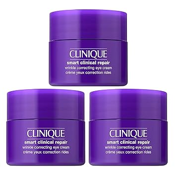 Clinique Pack of 3 x Smart Clinical Repair Wrinkle Correcting Eye Cream, Travel Size 0.17 oz / 5 ml each Unboxed