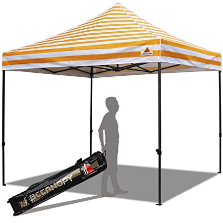 ABCCANOPY Pop up Canopy Tent Commercial Instant Shelter with Wheeled Carry Bag, 10x10 FT Carnival Yellow