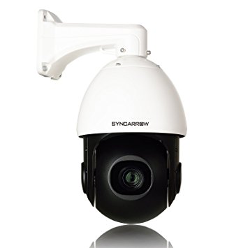 SyncArrow 7" Network 2.0 Megapixel 1080P HD, Starlight Tech, 20x Optical Zoom, 10x Digital Zoom, 200 Deg/s High Speed PTZ, IP66 Weatherproof Outdoor Security IP Dome Camera ONVIF (N-7Q20S)