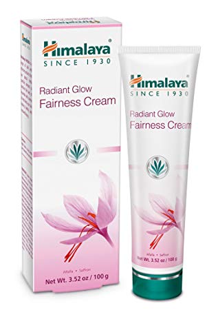 Himalaya Radiant Glow Fairness Cream for Dark Spots, Eye Bags and Under Eye Circles, Free from Parabens and Bleach, Moisturizing and Brightening Cream with Saffron and Alfalfa, 3.52 oz (100 g)