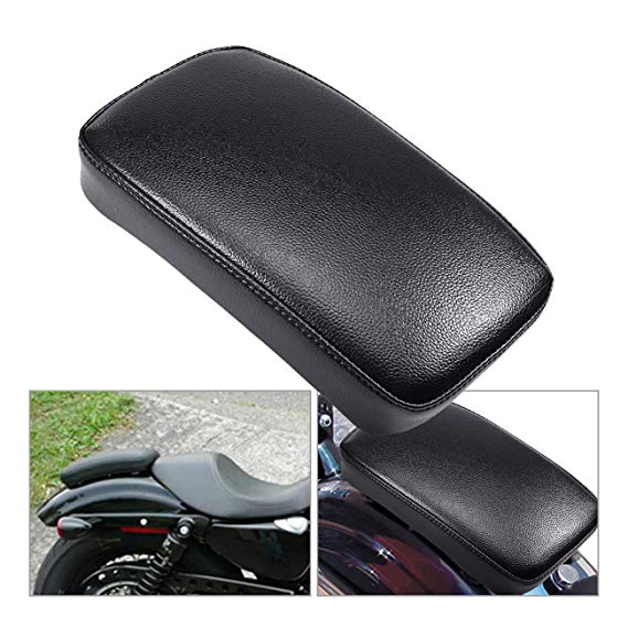 INNOGLOW Motorcycle Seat Rectangular Passenger Pad Seat 6 Suction Cup for Harley Motorcycle Cruiser Chopper Custom