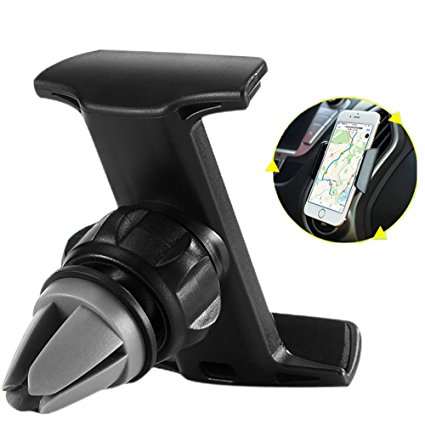 ARMRA Unique Luxury Car Mount Fits All Air Vent Phone Holder 30° Pitching Angle 360° Rotation Stand Cradle For IOS Android All Smartphones