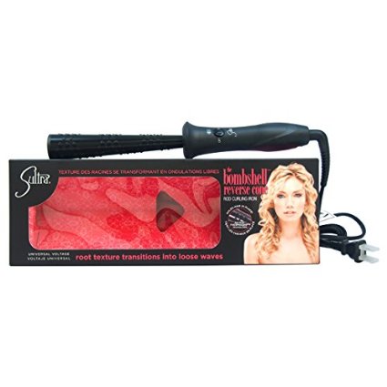 Sultra The Bombshell Reverse Cone Rod Curling Iron, Black
