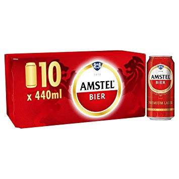 Amstel Bier Beer Cans, 10x440ml