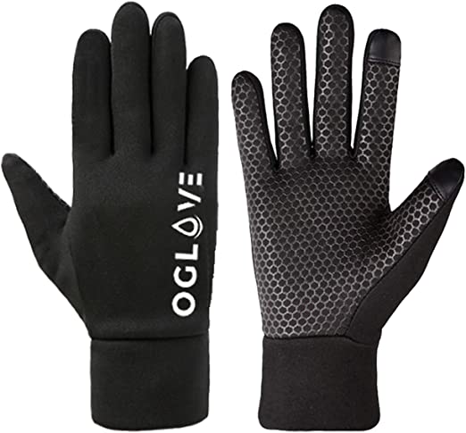 OGLOVE Waterproof Thermal Sports Gloves for Kids, Touchscreen Sensitive Field Gloves with Palm Grip for Football, Rugby, Mountain Biking, Cycling, Running, Netball, Hockey and More