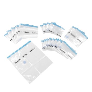 VonHaus 20 Assorted Vacuum Bags - Space Bags for Storage (2 XL, 5 Large, 8 Medium and 5 Small)