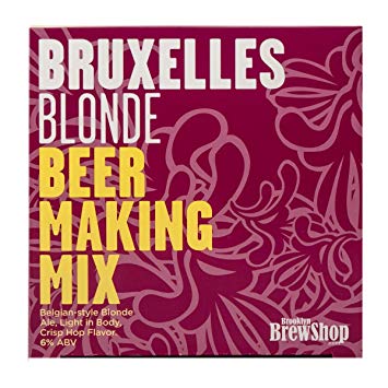 Brooklyn Brew Shop Bruxelles Blonde Beer Making Mix: All-Grain Beer Making Mix Including Malted Barley, Hops And Yeast - Perfect For Brewing Craft Beer On Your Stove at Home