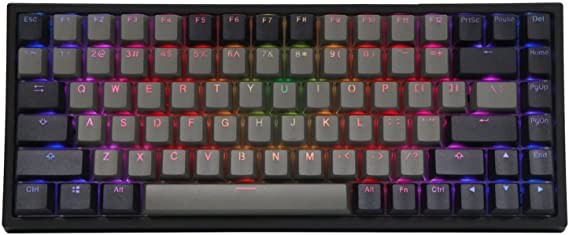 EPOMAKER EP84 84-Key RGB Hotswap Wired Mechanical Gaming Keyboard with PBT Dye-subbed Keycaps for Mac/Win/Gamers (Gateron Yellow Switch, Grey Black)