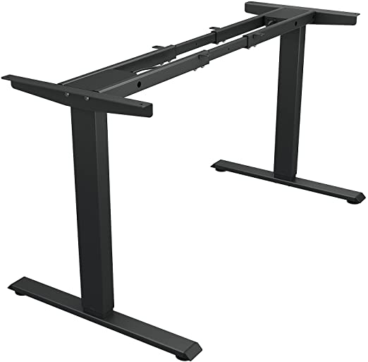 TOPSKY Dual Motor Electric Adjustable Standing Computer Desk for Home and Office (Black)