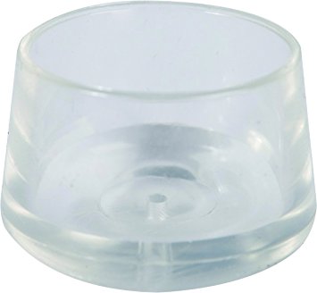 Shepherd Hardware 8610E Leg Tips 3/4 inch Inside Diameter Rubber Chair Leg Tips, 24 Pack, Clear