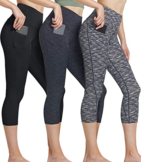 ATHLIO High Waist Yoga Pants with Pockets, Tummy Control Yoga Leggings, 4 Way Stretch Non See-Through Workout Running Tights