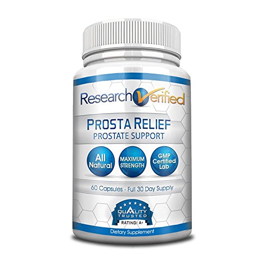 Research Verified Prosta Relief - Best Saw Palmetto Prostate Health; Improves Bladder & Urinary Health, Sexual Drive and Performance; Pure Natural Ingredients; 1 Bottle (1 Month Supply)