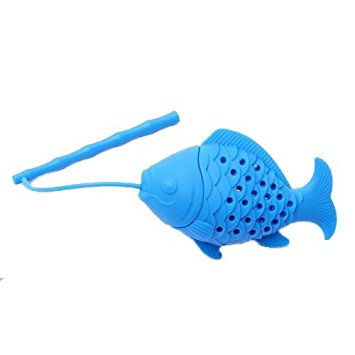 Tea filter - TOOGOO(R)Home Silicone Fish Tea Leaf Infuser Spice Herbal Strainer Filter Diffuser