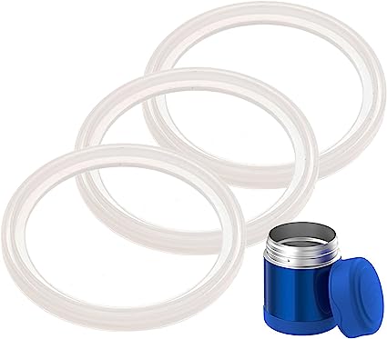 3-Pack of Thermos (TM) Food Jar 10 Ounce FUNtainer (TM) -Compatible Gaskets/O-Rings/Seals by Impresa Products - BPA-/Phthalate-/Latex-Free - Replacement for 10 Ounce Container