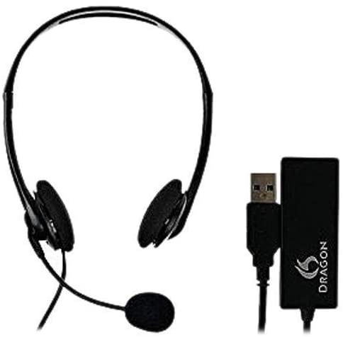 Nuance Dragon Analog Headset and USB Adapter Combo HS-GEN-C-USB