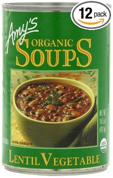 Amy's Organic Soups, Lentil Vegetable, 14.5 Ounce (Pack of 12)