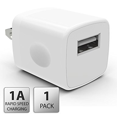 1 PC Rapid USB AC Universal Power Home Wall Travel Charger Adapter [ MIKASA TECH ] Compatible iPhone 6 6s PLUS 4 4S 5 5s 5c Samsung HTC [White]
