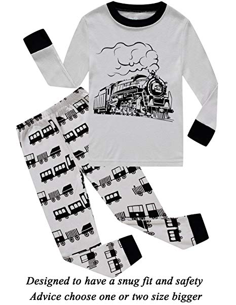 Dolphin&Fish Boys Christmas Pajamas Little Kids Pjs Sets 100% Cotton Toddler Clothes Sleepwears