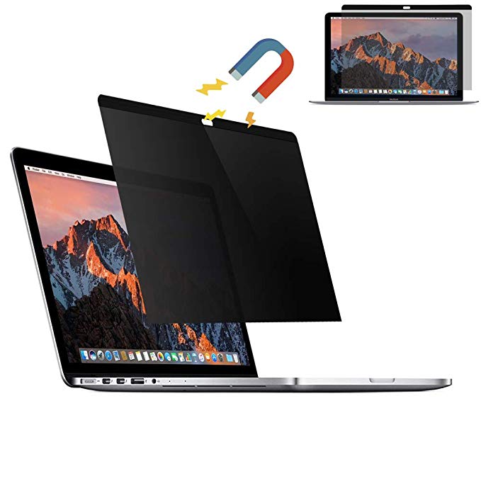 YAKAI 13 inch [Magnetic] Privacy Filter Screen Protector, Anti-spy&Anti-Glare Film Compatible MacBook Pro 13.3'' (2016-Current Version: A1706/A1708/A1989 Models)
