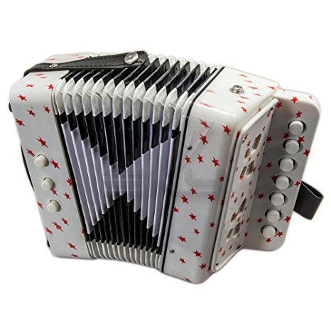 SKY Accordion Star Pattern 7 Button 2 Bass Kid Music Instrument Easy to Play