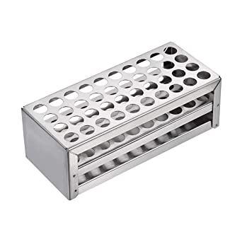 uxcell Stainless Steel Test Tube Holder Rack 40 Hole 3 Layer for 10-13mm Tubes