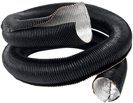 WISAUTO Opening Shape Wire-Hose Insulation Cool-Tube Heat Shield 3FT Fit Any Diameter Black Color