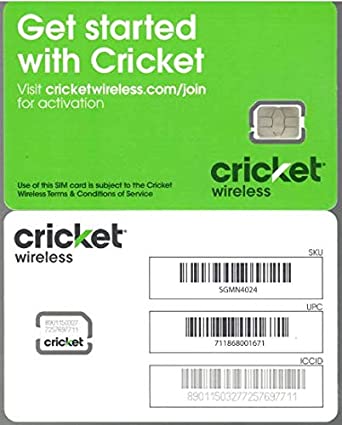 Cricket Wireless Nano SIM Card SKU: SGMN4024 Bring Your Own Phone