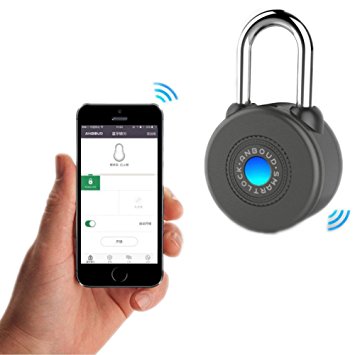 Wireless Padlock Bluetooth Smart Lock - Keyless Remote Control Locker , Keyless New Metal Design Wireless App Control Padlock for Android / iOS (001)