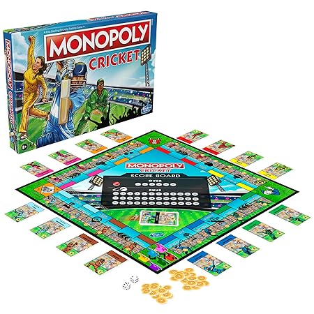 Monopoly Cricket Board Game | Cricket-Themed Monopoly Board Game for Families and Kids | for Ages 8  | for 2 to 6 Players | Best Christmas Gift for Kids & Families | Christmas Game Night | Xmas Gift