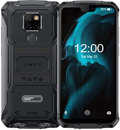 DOOGEE S68 PRO 2019 Rugged Smartphones, Helio P70 Octa Core IP68IP69K Waterproof 4G Dual SIM Free Mobile Phones 6GB 128GB Android 9.0, 21MP 16MP Camera, 5,9 inch 6300mAh, NFC Wireless Charging, Black