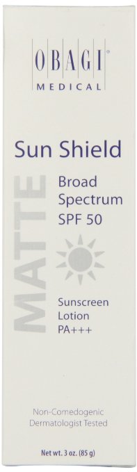 Obagi Medical Sun Shield Broad Spectrum SPF 50 Matte Sunscreen Lotion, 3 Ounce