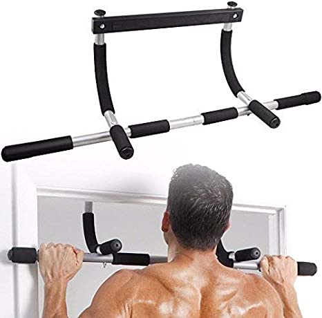 Dporticus Pull Up Bar Exercise Equipment, Family Gym Indoor Multi-Function Door Single Parallel Bars for Pull-ups, Sit-ups, Push-ups, Strength Training