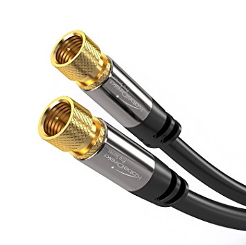 KabelDirekt Digital Coaxial (CL3 rated) Audio Video Cable (50ft) Satellite Cable Connectors - Coax Male F Connector Pin - Coax Cables for Satellite Television - PRO Series