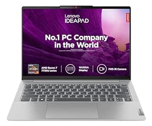 Lenovo IdeaPad Slim 5 AMD Ryzen 7 7730U 14" (35.5cm) WUXGA  IPS Laptop (16GB/512GB SSD/Win 11/Office 2021/Backlit KB/FHD IR Camera/Alexa/3 Month Game Pass/Arctic Grey/1.46Kg), 82XE0072IN