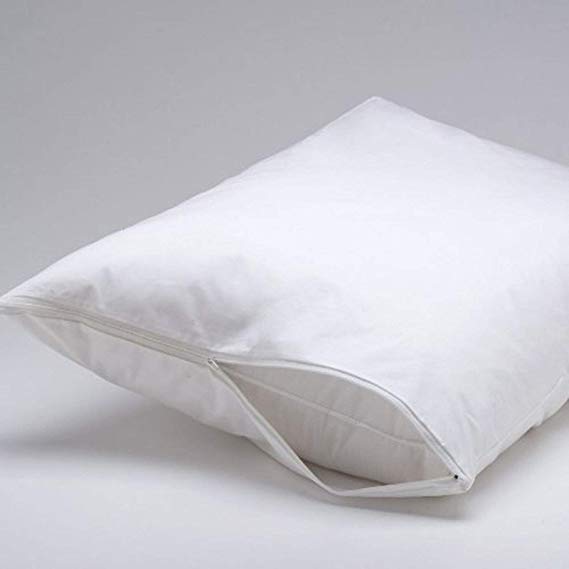 Pillow Protector Cotton Rich Egyptian Anti Allergy Protector Zipped Closing (8 Pillow protector)