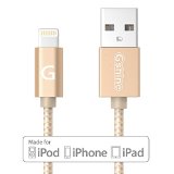 366 Days Warranty Apple MFi Certified Gshine 3ft09m Durable Nylon Braided Lightning to USB Cable for iPhone 6S6S Plus 6 6plus 5 5s 5c  iPad AirAir 2Rose Gold