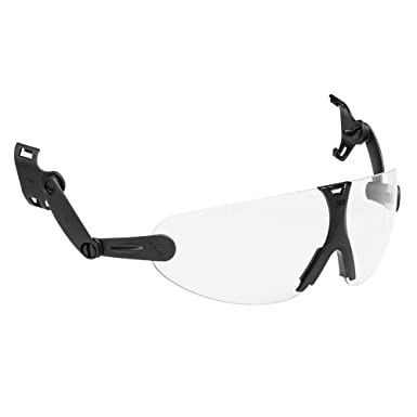 3M Safety Glasses, ANSI Z87, Anti-Fog Clear Lens, Attaches to Hard Hat Suspension