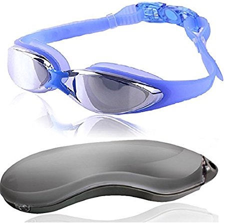 U-FIT Performance Swimming Goggles - For Men, Women, Youth - Clear Vision, UV Protection, Anti Fog, Scratch Resistant Lenses, Comfort Fit, Quick Release Strap, Non Leaking - Swim Goggle Case Included