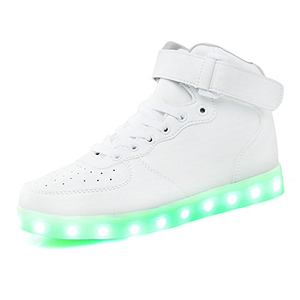 KaLeido Unisex High Top USB Charging 7 Colors LED Shoes Flashing Sneakers